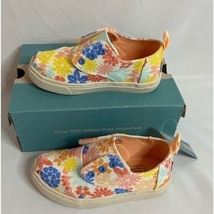 Toms Tiny Cordones Natural Wildflower Print
